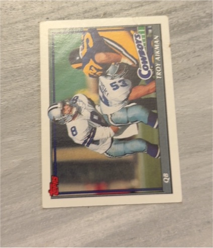 1991 Topps #371 Troy Aikman — front
