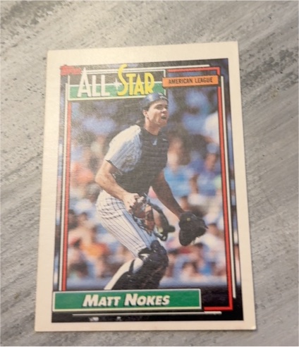 1992 Topps All Star #404 Matt Nokes — front