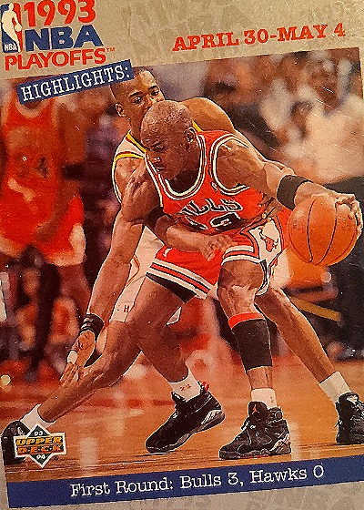1993 Upper Deck NBA Playoffs Highlights Michael Jordan — front