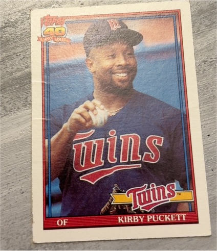 1991 Topps #300 Kirby Puckett — front