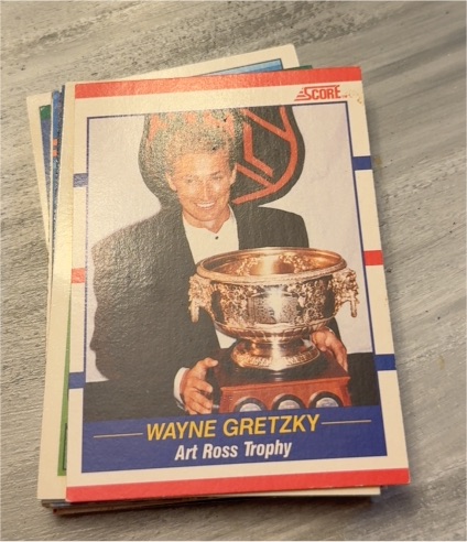 1990 Score #361 Wayne Gretzky Art Ross Trophy — front