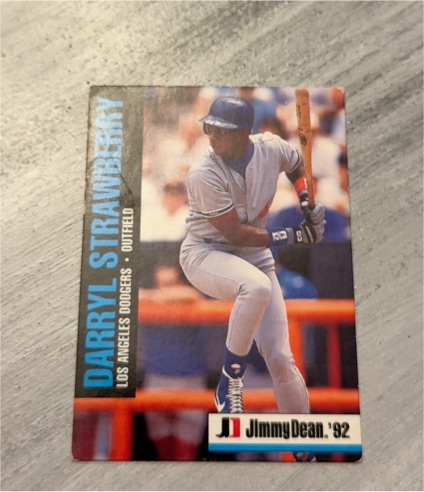 1992 Jimmy Dean #9 Darryl Strawberry — front