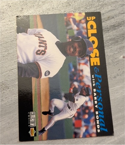 1994 Upper Deck Collector's Choice #632 Barry Bonds Up Close & Personal — front