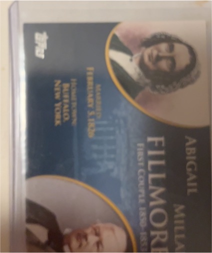2008 Topps First Couples #FC-13 Millard & Abigail Fillmore 1850-1853 — front