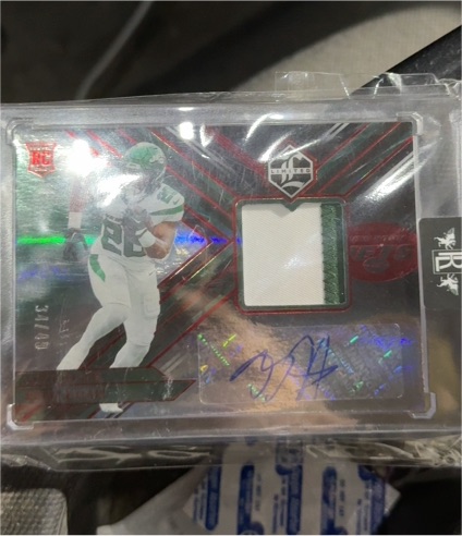 2022 Panini Limited #104 Desmond Ridder Rookie Patch Autograph — front