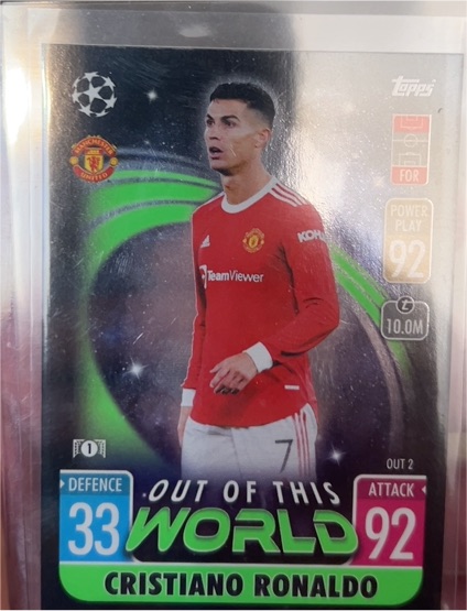 2021-22 Topps Match Attax Extra #OUT2 Cristiano Ronaldo Out of This World — front