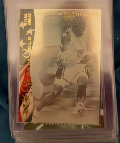 1996 Upper Deck Olympicard Reign of Gold #RN1 Michael Jordan — front