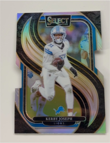 2024 Panini Select Premier Level Silver Prizm Die-Cut #177 Kerby Joseph — front