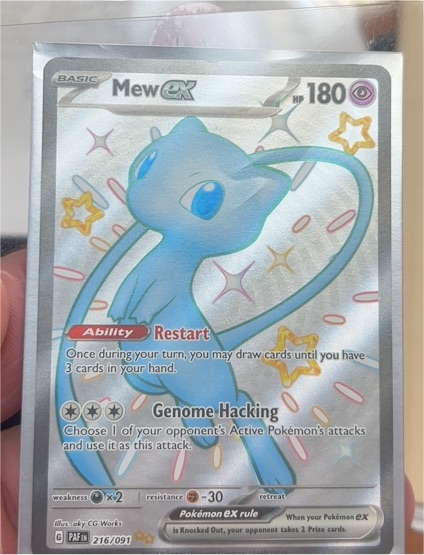 2024 Pokemon Paldean Fates #216 Mew EX — front
