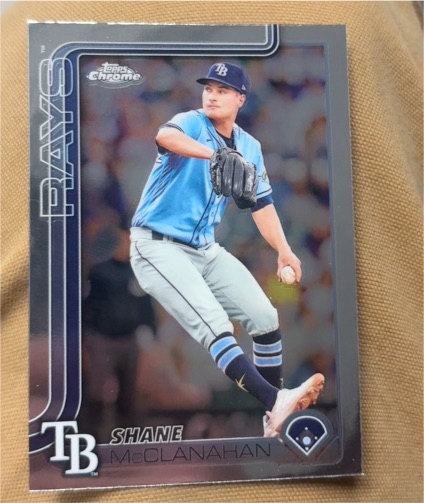 2025 Topps Chrome Shane McClanahan Tampa Bay Rays — front