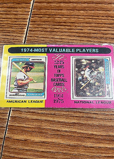 1975 Topps #212 1974 Most Valuable Players Jeff Burroughs, Steve Garvey — front