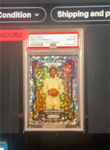 2023 Panini Prizm #150 Amen Thompson Variation Fast Break Rookie — front