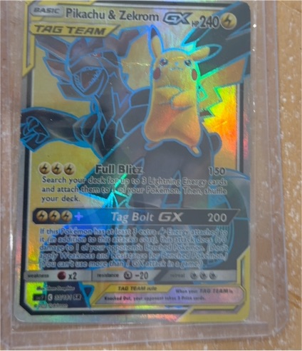 2019 Pokemon Sun & Moon Team Up #162 Pikachu & Zekrom GX — front
