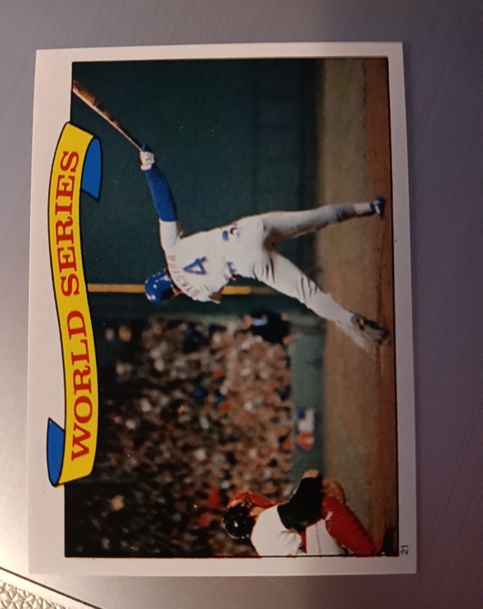 1987 Topps Stickers #21 1986 World Series Lenny Dykstra — front