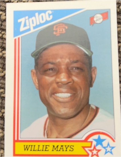 1992 DowBrands Ziploc #8 Willie Mays — front
