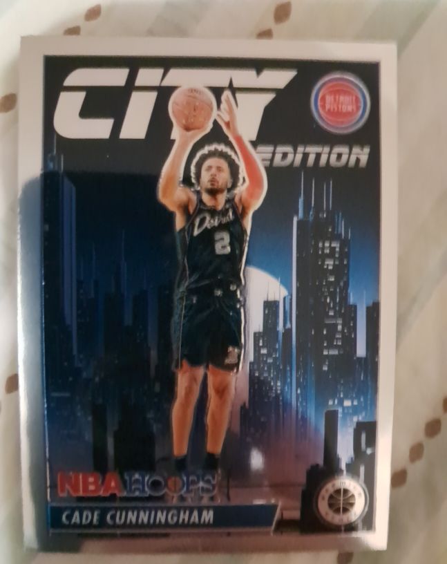 2023-24 Panini NBA Hoops Premium Stock City Edition #29 Cade Cunningham — front