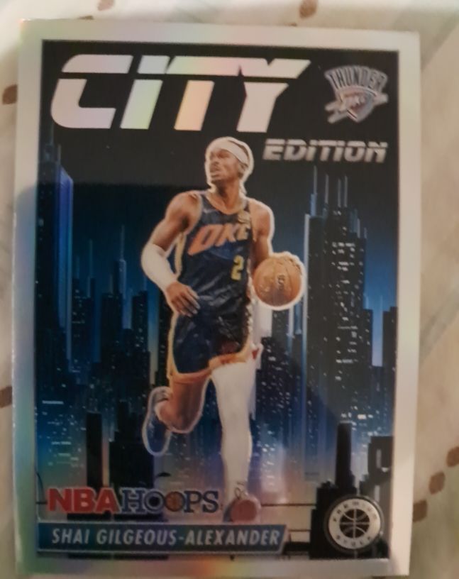 2023-24 Panini NBA Hoops Premium Stock City Edition #26 Shai Gilgeous-Alexander — front