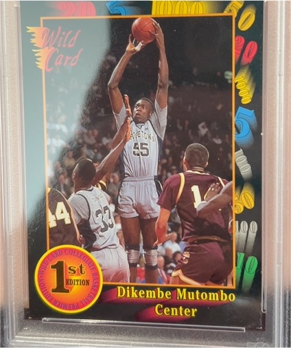 1991-92 Wild Card #5 Dikembe Mutombo — front
