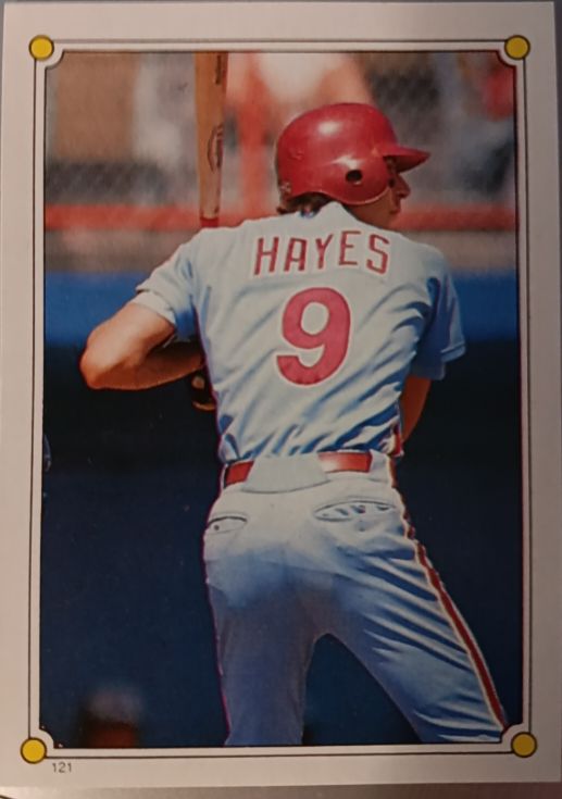 1987 Topps Stickers #121 Von Hayes — front