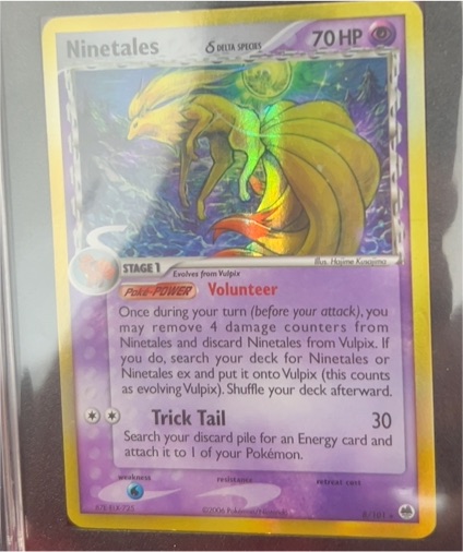 2006 Pokemon EX Dragon Frontiers #8 Ninetales Delta Species — front