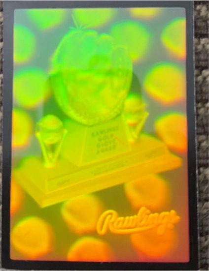 Rawlings Gold Glove Award Hologram Insert Card — front