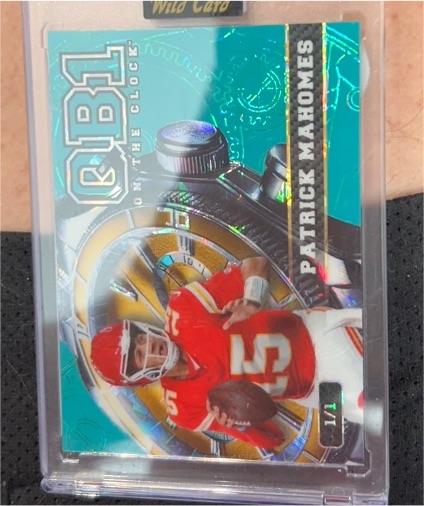 2024 Wild Card QB1 On The Clock #1/1 Patrick Mahomes — front
