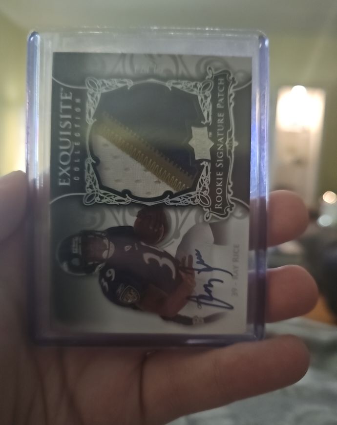 2008 Upper Deck Exquisite Collection Rookie Signature Patch Ray Rice — front