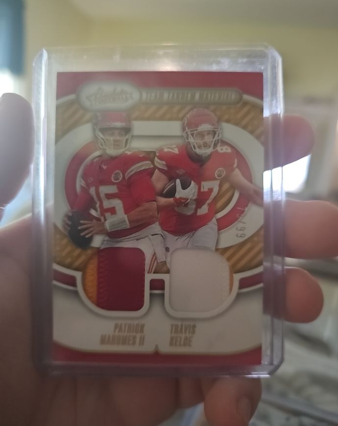 2024 Panini Absolute - Team Tandem Materials #TTM-KC Patrick Mahomes II, Travis Kelce — front