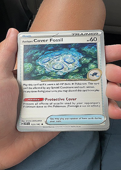 2023 Pokémon Scarlet & Violet Stellar Crown #129 Antique Cover Fossil — front
