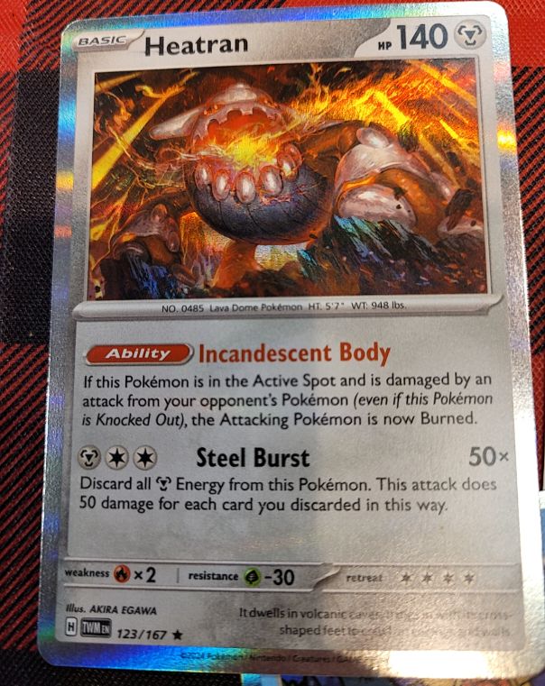 2024 Pokémon Twilight Masquerade #123 Heatran — front