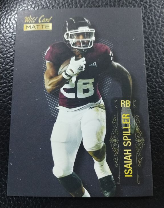 2022 Wild Card Matte #MB-50 Isaiah Spiller Black — front