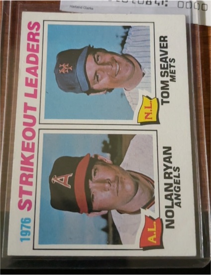 1977 Topps #6 Strikeout Leaders Nolan Ryan Tom Seaver — front