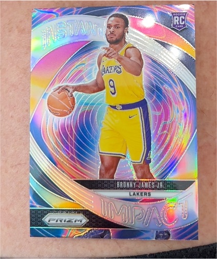 2024-25 Panini Prizm #7 Bronny James Jr. Instant Impact — front