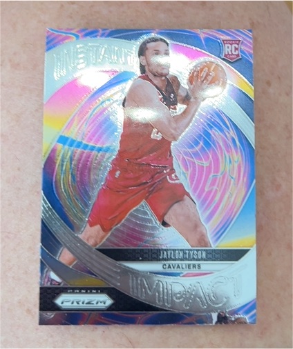 2024-25 Panini Prizm #9 Jaylon Tyson Instant Impact Silver Rookie Card — front
