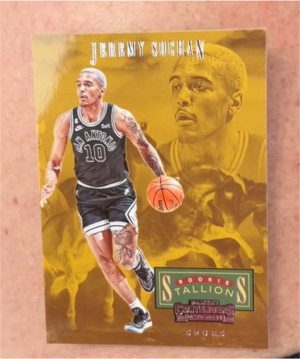 2022-23 Panini Contenders #10 Jeremy Sochan Rookie Stallions — front