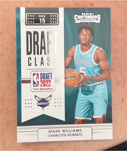 2022-23 Panini Contenders Draft Class Mark Williams #15 — front