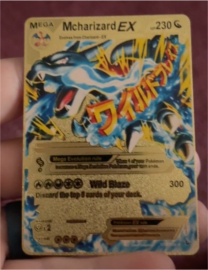 Pokemon Mcharizard EX Gold Foil Wild Blaze HP230 — front