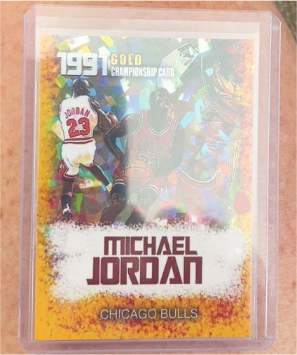 1991 Rookie Gems #23 Michael Jordan Gold Championship Card — front