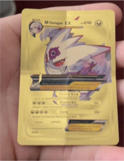 M Gengar EX #610 Fan Art Gold Foil — front
