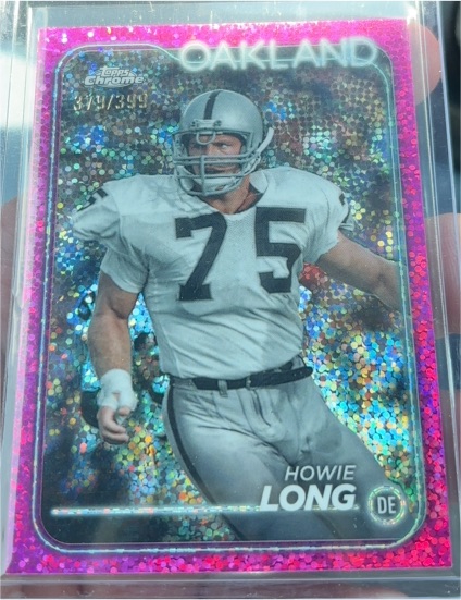 2024 Topps Chrome #153 Howie Long Magenta Speckle Refractor — front