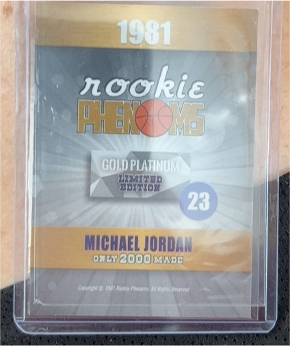 1981 Rookie Phenoms Gold Platinum Limited Edition Michael Jordan — front