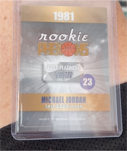 1981 Rookie Phenoms Gold Platinum Limited Edition #23 Michael Jordan — front