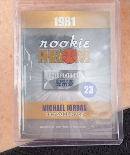 1981 Rookie Phenoms #23 Michael Jordan Gold Platinum Limited Edition — front