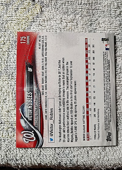 2018 Topps #175 Victor Robles — back