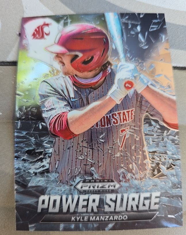2021 Panini Prizm Draft Picks Power Surge #PS-KM Kyle Manzardo — front