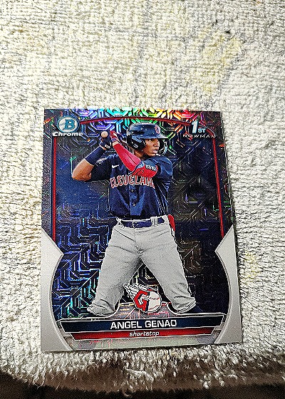 2023 Bowman Chrome #BCP-140 Angel Genao — front