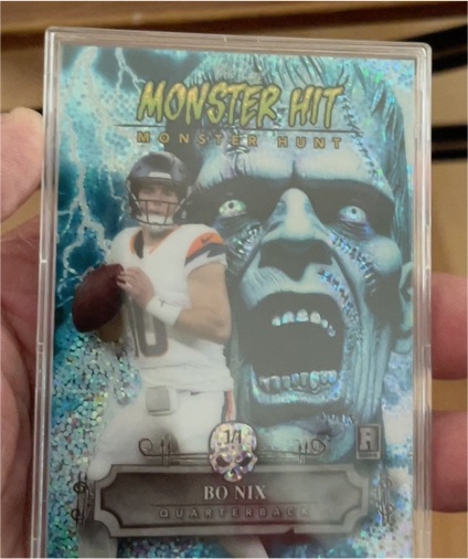 2024 Wild Card Haunted Hits Bo Nix Monster Hit — front