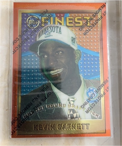 1995 Topps Finest #115 Kevin Garnett Rookie — front