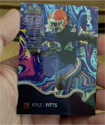 2021 Wild Card Alumination Groovin Kyle Pitts Holo-Lux 3/3 — front