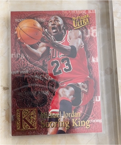1996-97 Fleer Ultra #4 Michael Jordan Scoring King — front